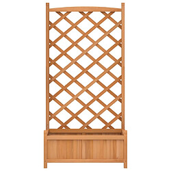 Acheter vidaXL Jardinière avec treillis bois de sapin 75x35x150 cm