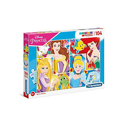 Clementoni puzzle Supercolor Princess Disney Puzzle enfant en carton - Série Supercolor - Impression haute qualité - Couleurs vives - 6+ ans - Thème dessins animés