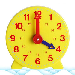 Totalcadeau Horloge Montessori apprentissage de l'heure Horloge éducative - Diamètre 10 cm - Affichage 24 heures - Matière plastique