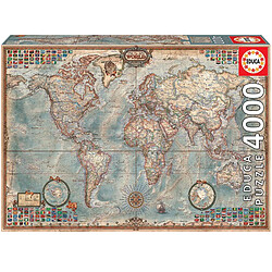 Educa Borras Educa Puzzle mappemonde 4000 pièces