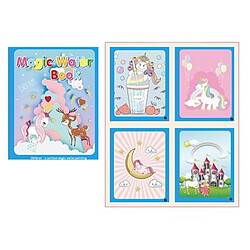 Totalcadeau Livre de coloriage magique Licorne Livre de coloriage - Révèle les motifs à l'eau - Réutilisable