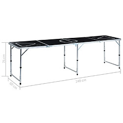 VidaXL Table de Bière-Pong Pliante pas cher
