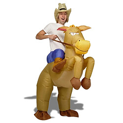 Totalcadeau Déguisement cow-boy à cheval gonflable adulte