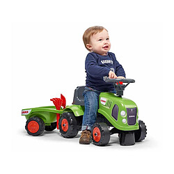 FALK Porteur enfant tracteur Claas avec remorque pas cher