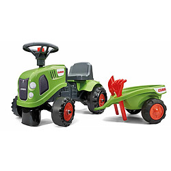 FALK Porteur enfant tracteur Claas avec remorque