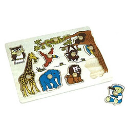 Imagin Puzzle éveil en bois Zoo - 10 pièces