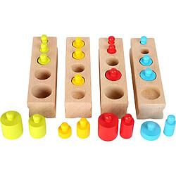 Small Foot Jeu à Emboîter Bois Jouet d'emboîtement - Compréhension formes et couleurs - En bois robuste