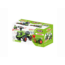 FALK Porteur enfant tracteur Claas avec remorque