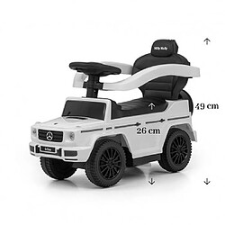 MILLY MALLY Porteur avec barre de poussée MERCEDES G350D - Blanc