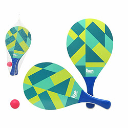 BigBuy Outdoor Raquettes de Plage avec Balle - Vert