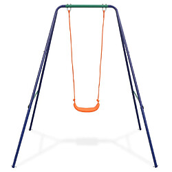Helloshop26 Portique balançoire double en métal