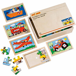 Educo boîte à puzzles véhicules Montessori