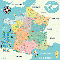 Vilac Carte de France Magnétique