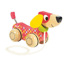 Goula Chien à tirer en bois