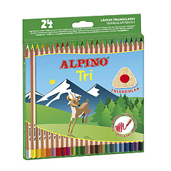 Crayons de couleur triangulaires - Lot de 24