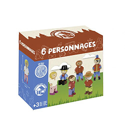 JEUJURA 6 personnages en bois de l'univers JeuJura