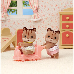 Sylvanian families figurines jumeaux écureuil roux pas cher