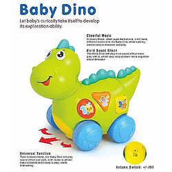 Jouet musical dinosaure électrique - Vert pas cher
