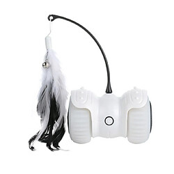 Voiture à plumes télécommandée pour chat - Noir