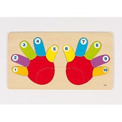 Goki Puzzle en bois enfant Les Mains