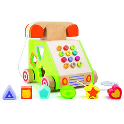 Small foot Téléphone en bois - Vert et bois