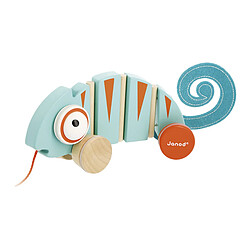 Juratoys-janod caméléon à tirer - vert d'eau