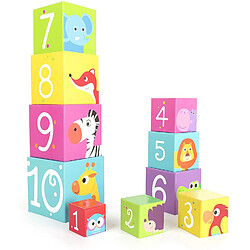 Small foot jeu à empiler animaux sauvages - Multicolore