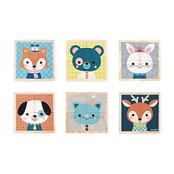 Juratoys-janod Cubes à empiler forêt - Or