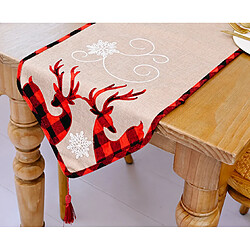 C44 Chemin de Table de Noël Elk Blanc