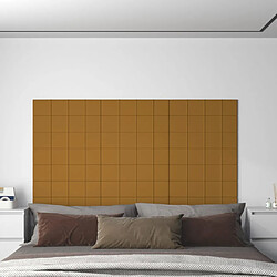 vidaXL Panneaux muraux 12 pcs Velours - Marron