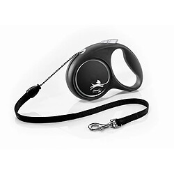 Flexi Black Design M Cord - Black/Silver