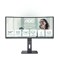 AOC CU34P3CV écran plat de PC 86,4 cm (34) 3440 x 1440 pixels UltraWide Quad HD LED Noir