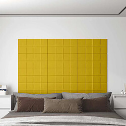 vidaXL - Panneaux muraux - Jaune 60x30 cm