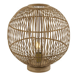Globo Lampe à poser design bambou Hildegard - Diam. 40 x H. 42 cm - Beige naturel Globo - Lampe à poser design bambou Hildegard - Diam. 40 x H. 42 cm - Beige naturel - Design