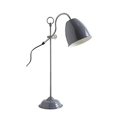 Aubry Gaspard Lampe de bureau en métal laqué gris foncé.