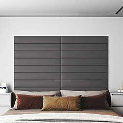 vidaXL Panneaux muraux Gris 90x15 cm
