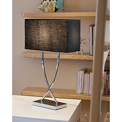 BELIANI Lampe à Poser YASUNI - Noir/Argenté