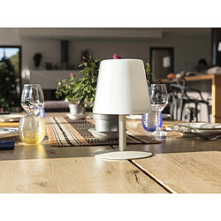 Lumisky Lampe de table sans fil pied en acier crème LED blanc chaud/blanc dimmable STANDY MINI Cream H 25 cm