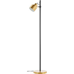 Venture Home Lampadaire Vifta - Noir Cuivré Lampadaire - Acier noir/cuivré - Ampoule E27 - Hauteur 139 cm