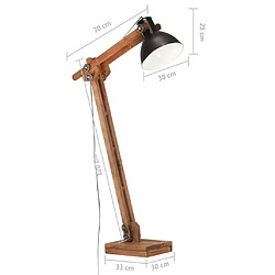 vidaXL Lampadaire Bois Manguier Noir pas cher