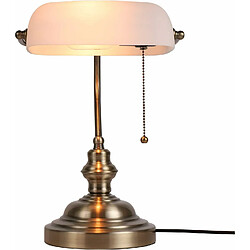 Vendos85 Lampe Bureau Verre Blanc