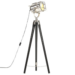 VidaXL Lampadaire à Trépied - Noir/Bois