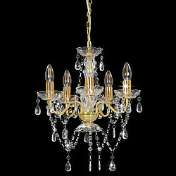 Avis VidaXL Lustre Cristal Doré