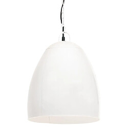 vidaXL Lampe suspendue industrielle - Blanc