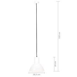 vidaXL Lampe suspendue - Blanc pas cher
