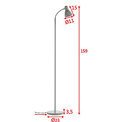Venture Home Lampadaire Lina - Noir