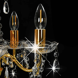 VidaXL Lustre Cristal Doré pas cher