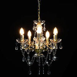 Acheter VidaXL Lustre Cristal Doré