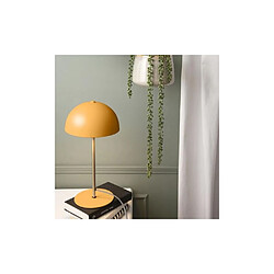 LEITMOTIV Lampe à poser design métal Bonnet - H. 39 cm - Jaune curry