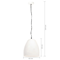 vidaXL Lampe suspendue industrielle - Blanc pas cher